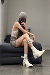 BORIS BIDJAN SABERI Light Grey Cashmere Hat KNHAT2 FPI30001